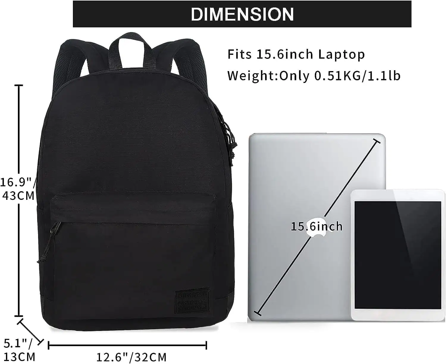 SUPACOOL Lightweight Casual Laptop Backpack with USB Charging Port_ - 61xx8t2mcl._ac_sl1500_